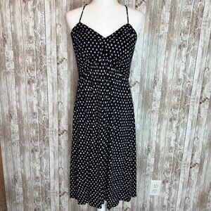 LOFT Navy and Tan Sleeveless Dress size Small